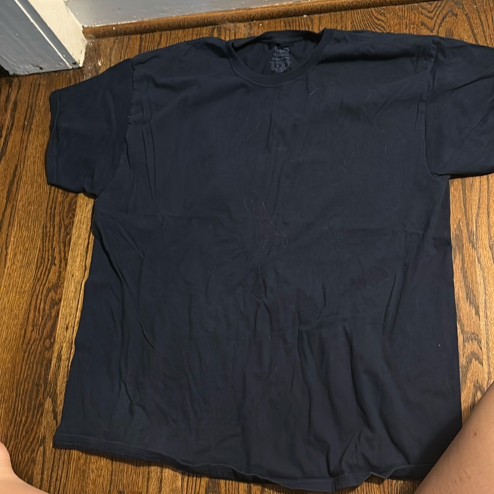 Navy blue short sleeve top